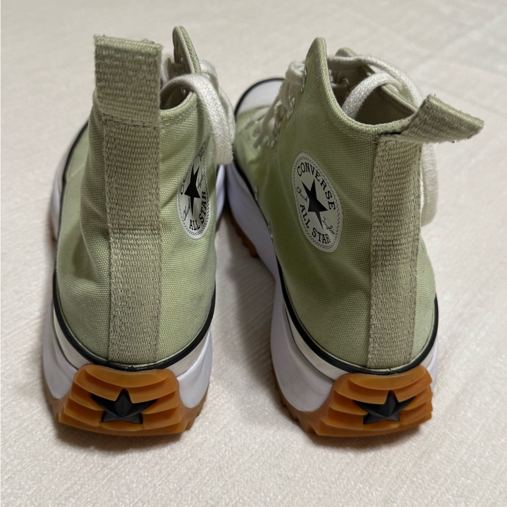 Converse Women's Platform Chuck Taylor High Top Sneakers - Sage Green - Picture 4 of 9